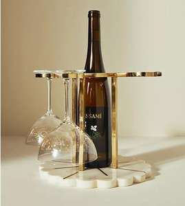 Porte-bouteille de vin en bois massif, style spirale, pour table de salle à manger, décoratif, personnalisé, pour une seule bouteille - Product Image 6