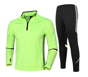 Conjunto de chándal de LICRA y poliéster con logotipo personalizado para hombre, ropa de entrenamiento para correr, gimnasio atlético, venta al por mayor - Product Image 3