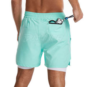 Prix de gros Double Decker Shorts Solid Casual Mid Quick Dry Écologique Léger Coton Polyester Nouvelle arrivée à vendre - Product Image 5