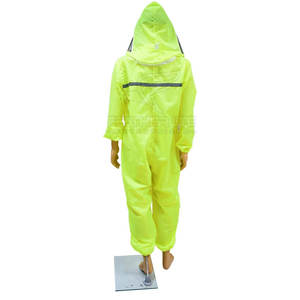 Beekeeping Suit with Reinforced Knees and Large Pockets Beekeeper Suit with Detachable <b>Head</b> <b>Cover</b> and Safety Mesh - Product Image 5