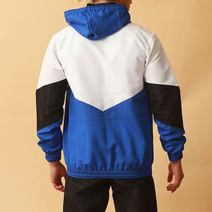 Vêtements d'entraînement de jogging personnalisés Veste coupe-vent et pantalon de survêtement zippé Survêtements coupe-vent en nylon avec logo personnalisé pour hommes - Product Image 3