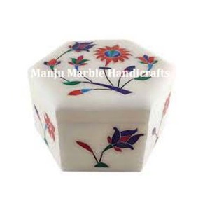 Caja de incrustaciones de piedras preciosas hechas a mano Premium moderna de mejor diseño con tema de flor de mopa de madre de Pera imitación antigua duradera - Product Image 4
