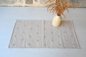 Tapis gris Tapis de table à manger Tapis en coton Tapis de sol Chambre à coucher Tapis d'intérieur et d'extérieur fait main Achat en gros - Product Image 4
