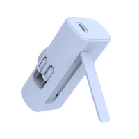 Chargeur portable 5000mAh avec deux prises pliables, affichage LED et support-Support Smartwatch Charging pour appareils Android IOS