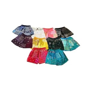 Pantalones cortos de retazos Unisex de varios colores, pantalones cortos bohemios coloridos, talla única, cintura elástica, cómodos, bohemios, hippie, venta al por mayor - Product Image 1