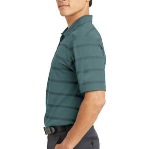 Polos de poliéster de secado rápido a rayas de manga corta para hombre - Product Image 6