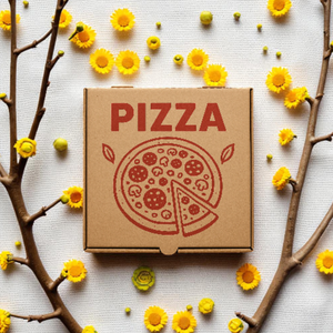 Boîte à pizza personnalisée avec logo, en papier kraft écologique, compatible micro-ondes, emballage biodégradable pour plats à emporter et livraison - Product Image 2