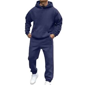 Conjunto de Sudadera con Capucha y Pantalones Deportivos de Forro Polar para Invierno, Ropa Deportiva Unisex, Chándal de Poliéster/Nailon Transpirable de Secado Rápido - Product Image 4