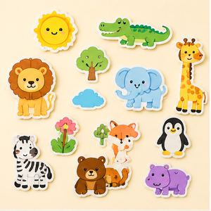 Autocollants personnalisés en PVC, motifs de dessins animés adorables pour enfants, autocollants irréguliers autocollants résistants aux rayures, autocollants pour emballages de jouets - Product Image 1