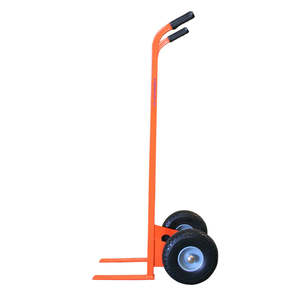 Hand-Actuated <b>Crate</b> Carrier with Puncture-Proof Wheels and Forks - Product Image 1