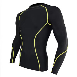 Logotipo personalizado Anti-UV UPF50 Rashguard Camisa de manga larga Entrenamiento MMA Compresión mejorada Ropa de gimnasio Spandex/Tela de nylon - Product Image 1