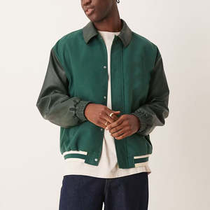 Nouvelle Veste Universitaire Unisexe Hiver Design Personnalisé Laine Imperméable Coupe-Vent Respirante Écologique Logo Avant Style Urbain - Product Image 6