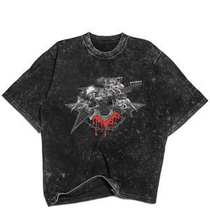 NOUVEAU T-shirt Anime One Piece Graphique Vintage en Coton, Coupe Ample, Streetwear, Effet Délavé pour Hommes - Product Image 1