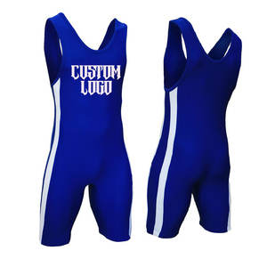 Combinaison de lutte unisexe sublimée avec logo frontal en tissu extensible, nouveau style, ajustement confortable - Product Image 1