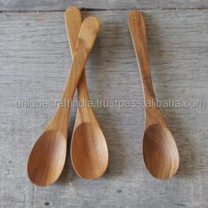 Ensemble cuillère fourchette en bois de bambou solide fabriqué à la main divers modèles pour servir la cuisine mariages-meilleur produit de qualité - Product Image 5