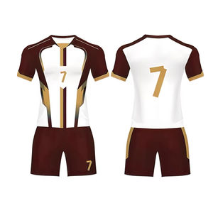 Uniformes de Fútbol de Alta Calidad con Logotipo Personalizado, 100% Poliéster, Secado Rápido, Transpirables, Cuello en V, para Hombre, Último Diseño - Product Image 1