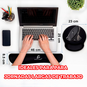 Kit Comfort per Gamer con Mouse Verticale per Destrorsi, Tappetino per Mouse e Tappetino per Tastiera Verticale - Product Image 4