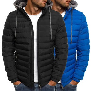 Veste polaire d'hiver à col montant personnalisée pour hommes vente en gros de veste bouffante d'extérieur matelassée imperméable et matelassée à bulles - Product Image 3