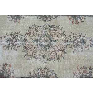 พรมตุรกีวินเทจขนแกะสีเบจ9.9ft 5.4 X แบนสานแบบเย็บปะติดปะต่อกันสำหรับตกแต่งห้องนั่งเล่นห้องโถงใช้ยางรอง - Product Image 5