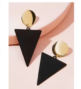 Geometric Drop Earring Black Hot Resin With Custom Earrings For Women 2023 Jewelry Luxury Fashion Factory Wholesale