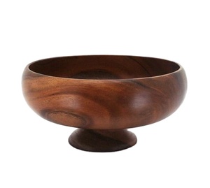 Bol à crème glacée jetable en bois de mangue et de bambou de haute qualité avec design classique rond Excellent pour les fêtes et les restaurants - Product Image 1
