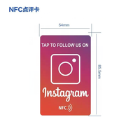 Carte NFC personnalisée pour les réseaux sociaux, carte à taper pour Facebook, Instagram, WhatsApp, Google Review, YouTube Follow, marketing d'entreprise