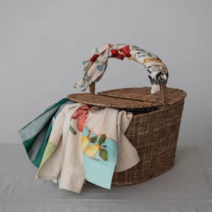 Rattan Picnic <b>Basket</b> <b>with</b> Dual <b>Lids</b> Handmade Storage <b>Basket</b> Wholesale eco-friendly Made in Viet Nam - Product Image 5