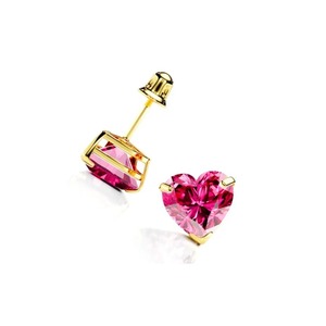 925 Sterling <b>Silver</b> Pink Ruby Drops <b>Earrings</b> Screw-Backs Customized Order - Product Image 3