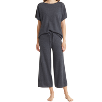 Pijamas de Bambú Elegantes y de Lujo para Mujer, Conjunto de Dos Piezas, Suaves, Transpirables y Cómodos, Ropa de Dormir y para Estar en Casa, con Logotipo Frontal, Venta al Por Mayor