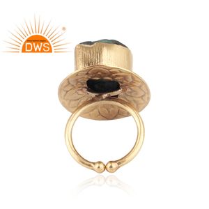 Anillo de plata de primera ley y Esmeralda para mujer, sortija, plata esterlina 18k, oro de 18 quilates, piedra natural rugosa, joya fina, hecho a mano - Product Image 5