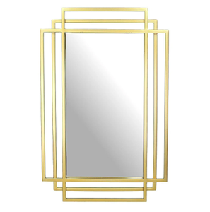 Espejo de pared de metal moderno decorativo geométrico Catálogo completo personalizable disponible - Product Image 2