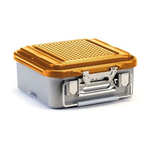 Conteneur stérilisé pour chirurgie dentaire en acier inoxydable de haute qualité, couvercle argenté, instruments de chirurgie hospitalière - Product Image 1