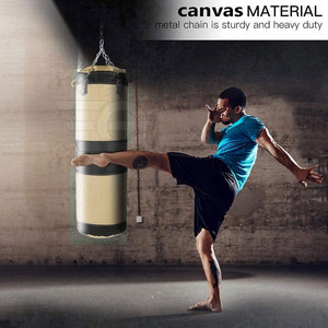 Sacs de frappe en cuir, remplis, durables, pour l'entraînement de boxe, MMA, fitness, gym, entraînement à domicile, équipement sportif - Product Image 4