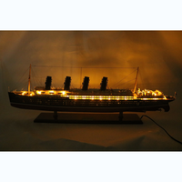 Modelo de Barco Náutico de Metal RMS LUSITANIA de Diseño Personalizado del Fabricante Gia Nhien, Artesanía de Alta Calidad Tallada a Mano en Vietnam
