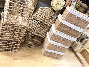 New design <b>rattan</b> <b>basket</b> Stylish Water Hyacinth Seagrass <b>Rattan</b> <b>LAUNDRY</b> STORAGE <b>BASKET</b> Wholesale Flexible <b>Rattan</b> Tray - Product Image 6