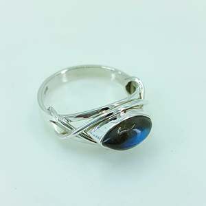 925 Sterling Silver Handmade <b>Ring</b> Smooth <b>Labradorite</b> Marquise Shape Boho November Birthstone Jewelry Perfect Gift for Her - Product Image 6