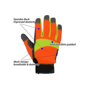 ถุงมือทำงานยุทธวิธีแบบเต็มนิ้ว, ถุงมือนิรภัยไมโครไฟเบอร์ป้องกันการชนถุงมือช่างกีฬากลางแจ้งสำหรับงานหนัก - Product Image 3