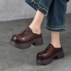 รองเท้าบูทสูงถึงเข่าสไตล์วิคตอเรียนสำหรับผู้หญิง สายรัดแบบหัวเข็มขัดสไตล์ไบค์เกอร์  แบบผูกเชือกสไตล์วินเทจ  รองเท้าบูททรงสูงสไตล์คุณยาย - Product Image 2