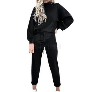 ชุดเซ็ตเสื้อผ้าฟลีซผู้หญิงคุณภาพสูงแบบสั่งทำพิเศษ น้ำหนักเบา 2 ชิ้น ผ้าฝ้าย 100% ระบายอากาศได้ดี แห้งเร็ว เหมาะสำหรับออกกำลังกายในฤดูหนาว - Product Image 3