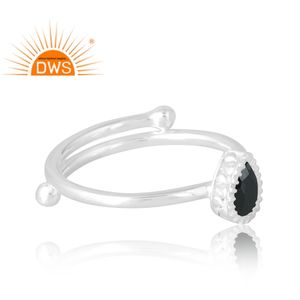 Última venta 925 anillo de piedras preciosas espinales negras naturales de plata esterlina joyería personalizada para mujeres regalo para ella - Product Image 4