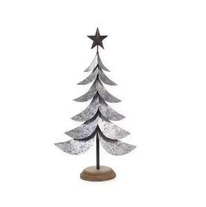 Hierro y madera Navidad decorativa moderna hecha a mano Alambre de Metal árbol de Navidad con estrella madera decoración de Navidad adornos mango madera - Product Image 4