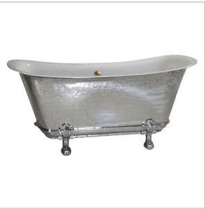 Baignoire ronde de couleur noire mate de concepteur de métal de fer pour des salles de bains - Product Image 2