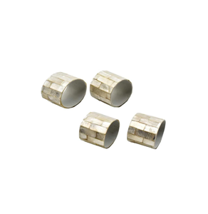 Soporte para servilletero MOP, forma redonda, servilletero de pie, tamaño personalizado, el mejor servilletero de color con incrustaciones de hueso, 4 piezas - Product Image 3