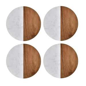 Wholesale Custom Plain Unfinished Blanks Acacia Wood Resin <b>Coasters</b> Luxury Eco-Friendly Food Grade Wooden <b>Coasters</b> for <b>Drinks</b> - Product Image 2