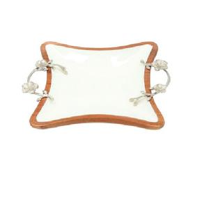 ถาดเสิร์ฟพิซซ่าโลหะตกแต่งลายเคลือบสำหรับแผงชาและร้านกาแฟ - Product Image 2