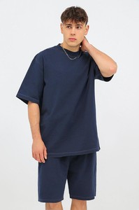 Nueva llegada Unisex Oversize Washed 260gsm Heavy Cotton T-Shirt Boxy High Length Logo Design para hombres camiseta para hombres - Product Image 4