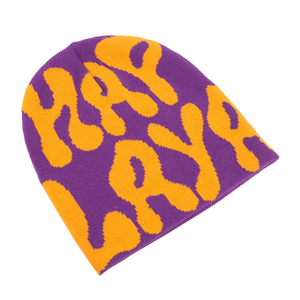 Sombreros de invierno personalizados de punto acrílico unisex, gorro con logotipo Jacquard personalizado, gorros personalizados de nuevo diseño - Product Image 3