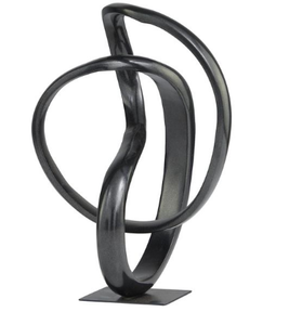 Sculpture en métal brillant argenté faite à la main en usine Accents décoratifs Design de style contemporain Meilleur cadeau de Pâques - Product Image 6