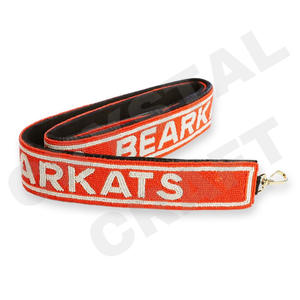 Customized Vols Beaded <b>Purse</b> Strap <b>White</b> Gold Seed Bead Bag Straps Fashionable Customized Beaded Strap for Bags - Product Image 5