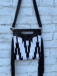 Bolso de Hombro Estilo Silla de Montar, de Cuero Vacuno Tejido a Mano, Estilo Bohemio Vintage, con Cierre Lateral y Correa Decorada, para Mujer - Product Image 2